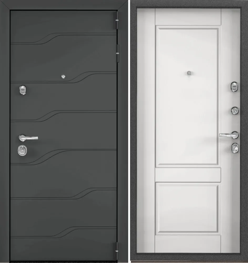 Дверь Цербер 3К(Чёрный муар) Линкор Луна (Сменная панель) DIS006475